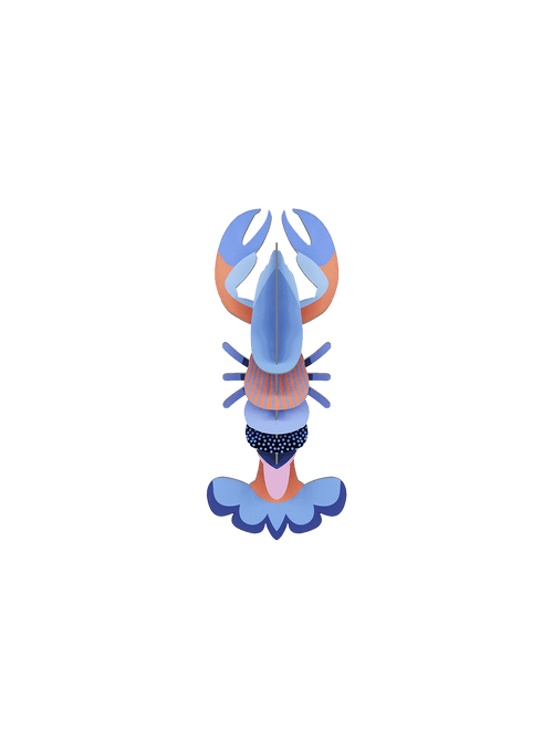 Dive into colour with Mini Lobster by Studio ROOF, a playful 3D wall decoration made from recycled cardboard and printed with vegetable-based inks.
