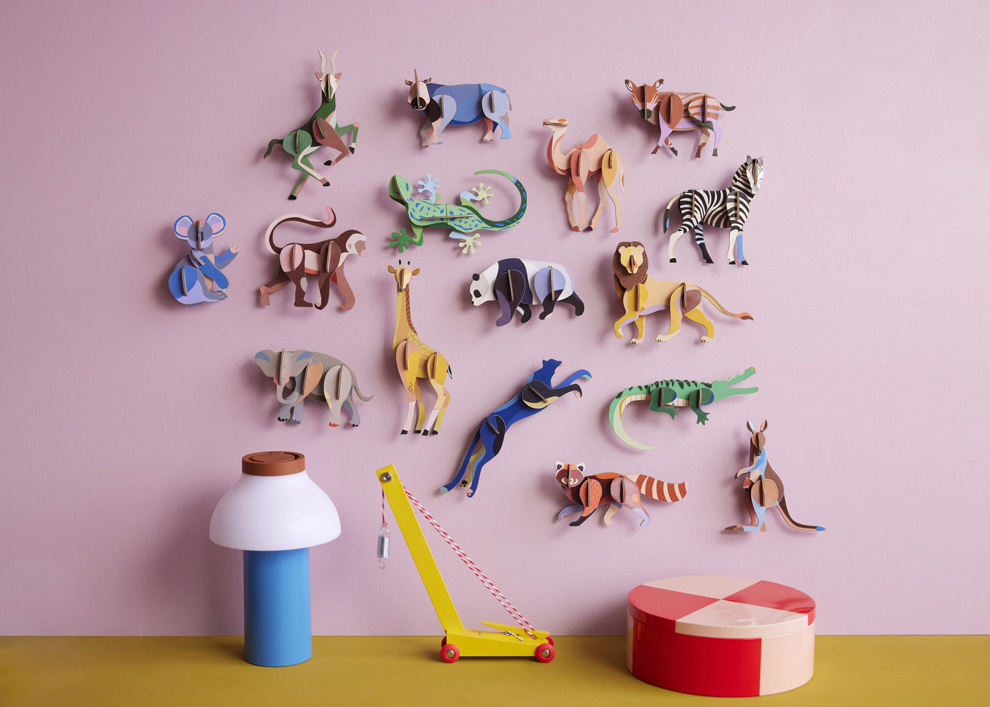 Bring wildlife wonder into your child’s room with these 3D cardboard animal decorations.