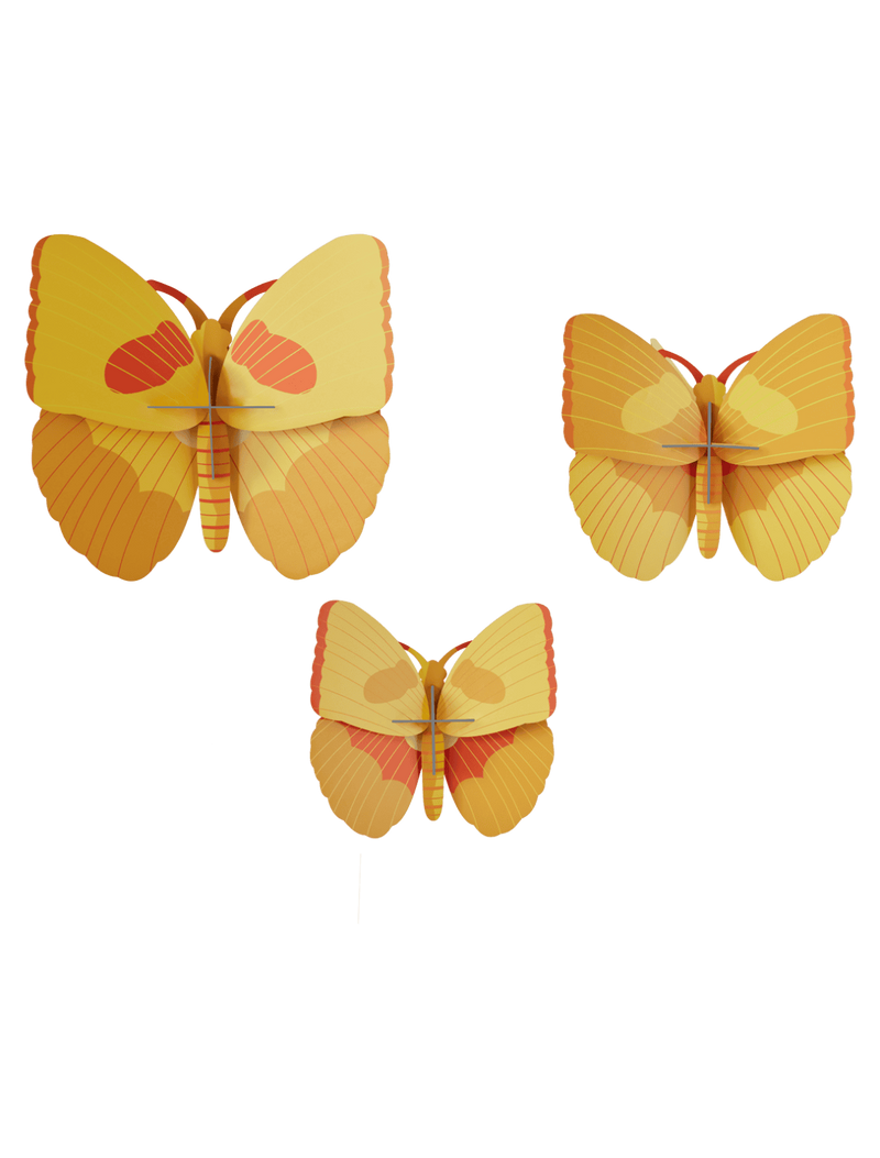 Yellow Butterflies<br> Set of 3
